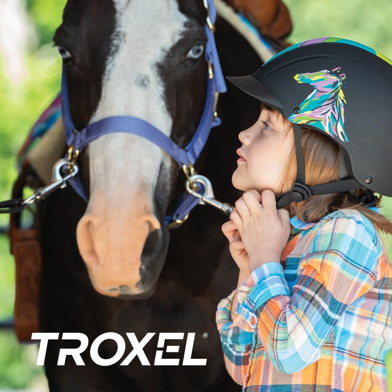 Troxel Spirit Full Coverage Horse Riding Helmet  Low-Profile Adjustable Design  Safety Horseback Riding Gear  Medium (7 - 7-3/8)  Pop Art Pony - Image 5